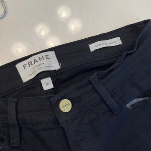 Frame LeSkinny black distressed skinny jeans- Size 26